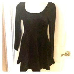 Jumping Joy Black Crushed Velvet Dress
